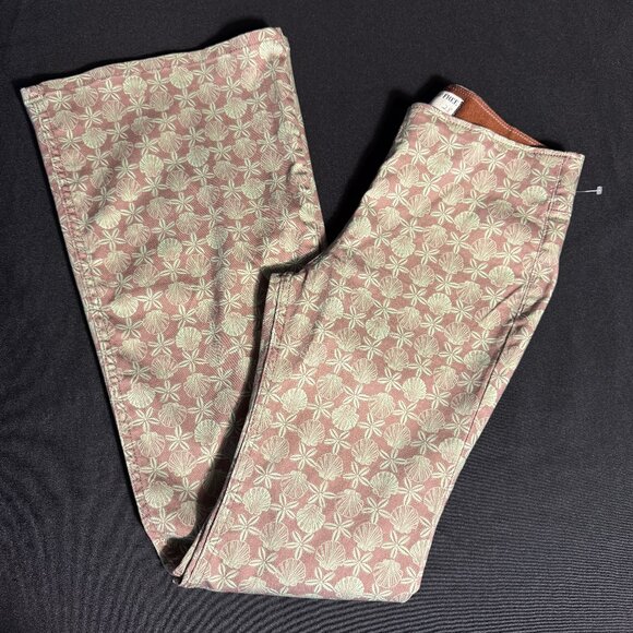 NWOT Free People Penny Pull On Printed Flare Jeans Sz 28 - Picture 6 of 14